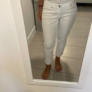 White ankle jeans. Wore them several times. Very soft and comfy.